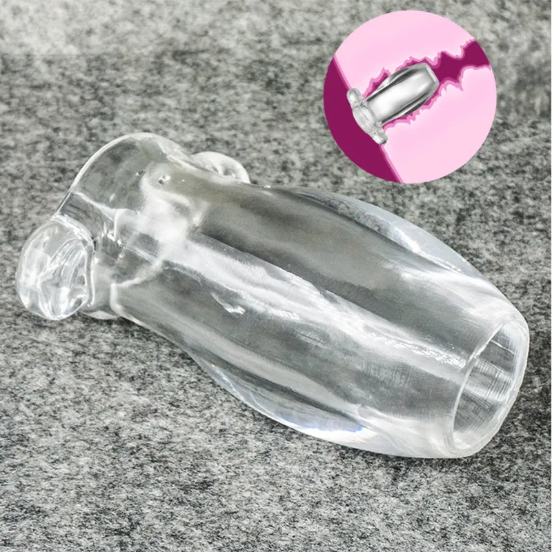 女性用の透明な中空肛門プラグ膣拡張前立腺マッサージ剤セクシーなおもちゃ大人のen腸アヌスシャワーSM製品