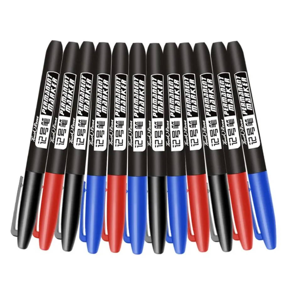 Marker permanent stylo à pointe fin encre étanche à mince plume brute noire bleu rouge encre 1,5 mm marqueur de couleur fine stylos