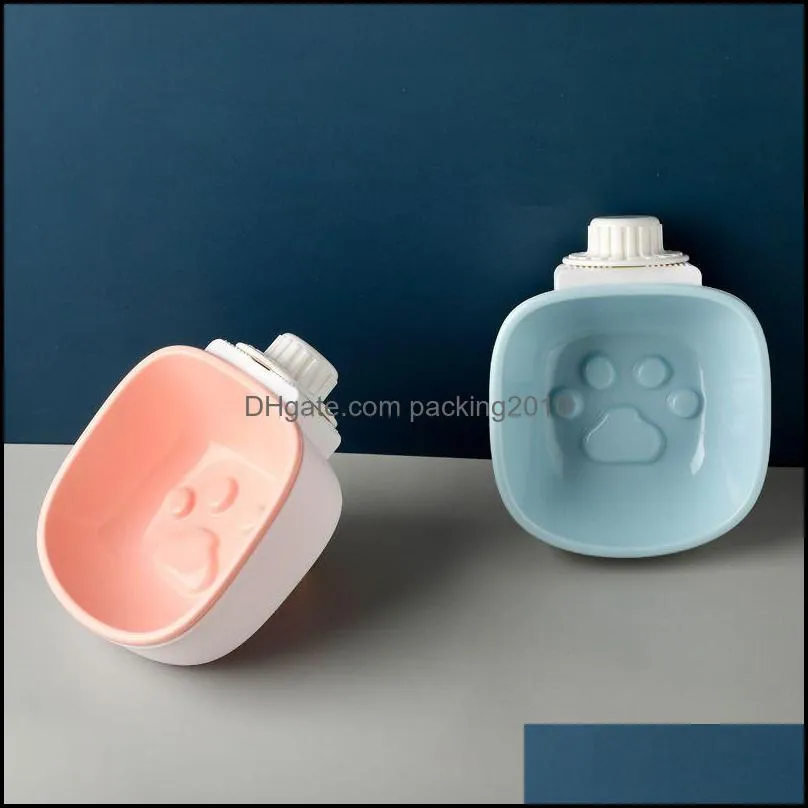 creative hanging portable pet dog feeding food bowls puppy slow down eating feeder fish bowl prevent obesity dogs supplies