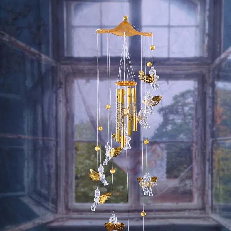 Objets Décoratifs Figurines Amour Ange Carillon Éolien Antique Résonant 5  Tubes Cloches Suspendus Lit De Vie Décor À La Maison Cadeau Voiture Cour  Extérieure Gard Du 12,32 €