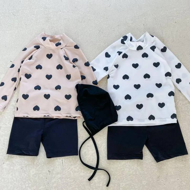 Completi di abbigliamento Vestiti per neonati per bambina Costume da bagno per bambini Unisex Split a maniche lunghe Protezione solare estiva Costume da bagno per bambini Abbigliamento