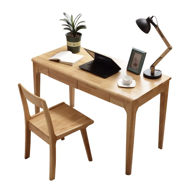 Móveis para sala de estar Nórdicos All Rubber Wooden Desk para crianças Móveis de escritório de escritório diretamente fornecidos pelo fabricante