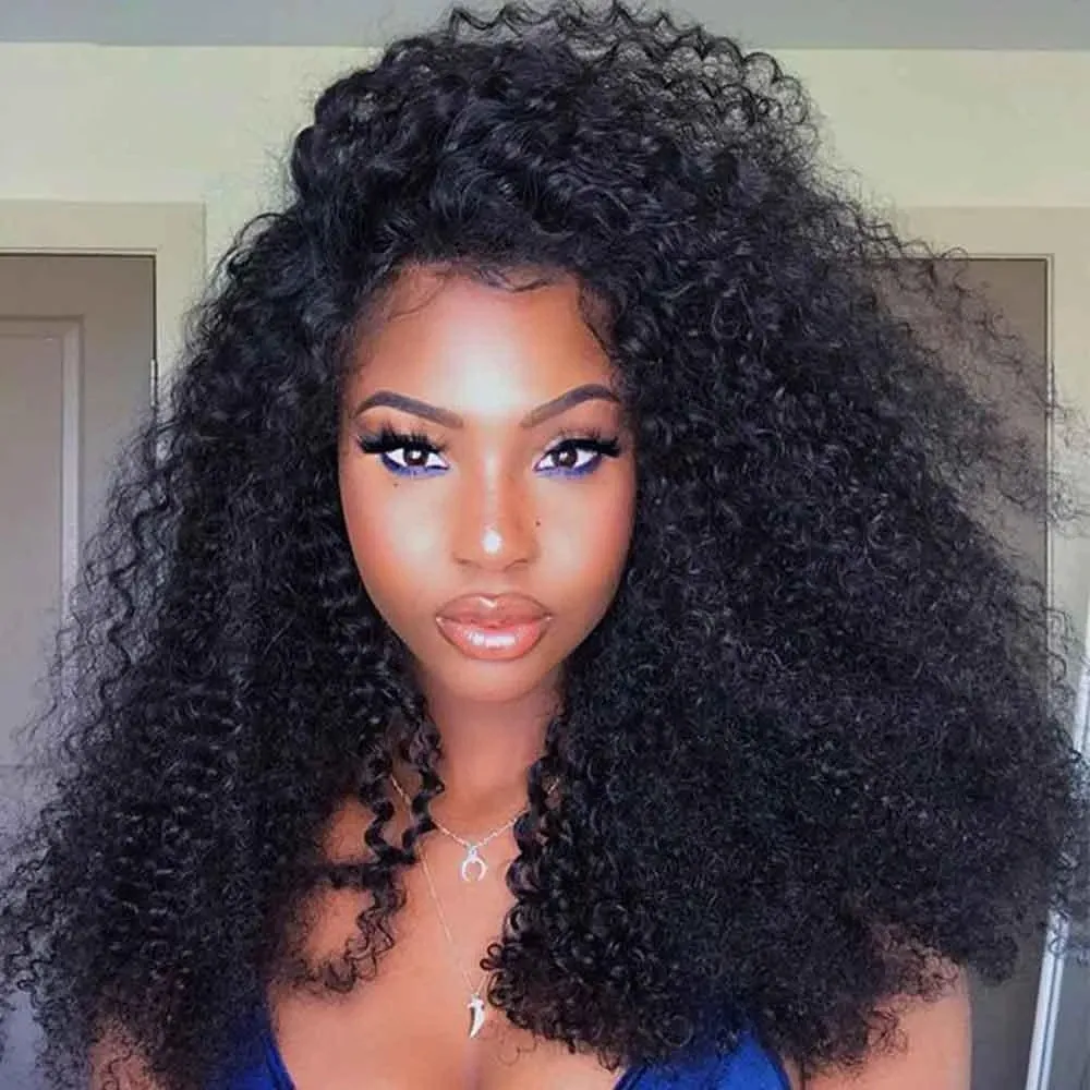 Afro Kinky Wave Wigs Black Long Curly Romance Weave Glam Curl Wig
