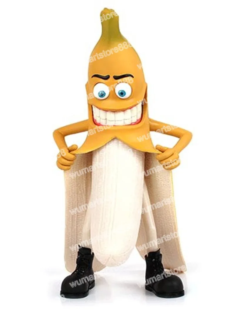 Högkvalitativ banan maskot kostym scen prestanda tecknad tecken outfit prestation fest klänning