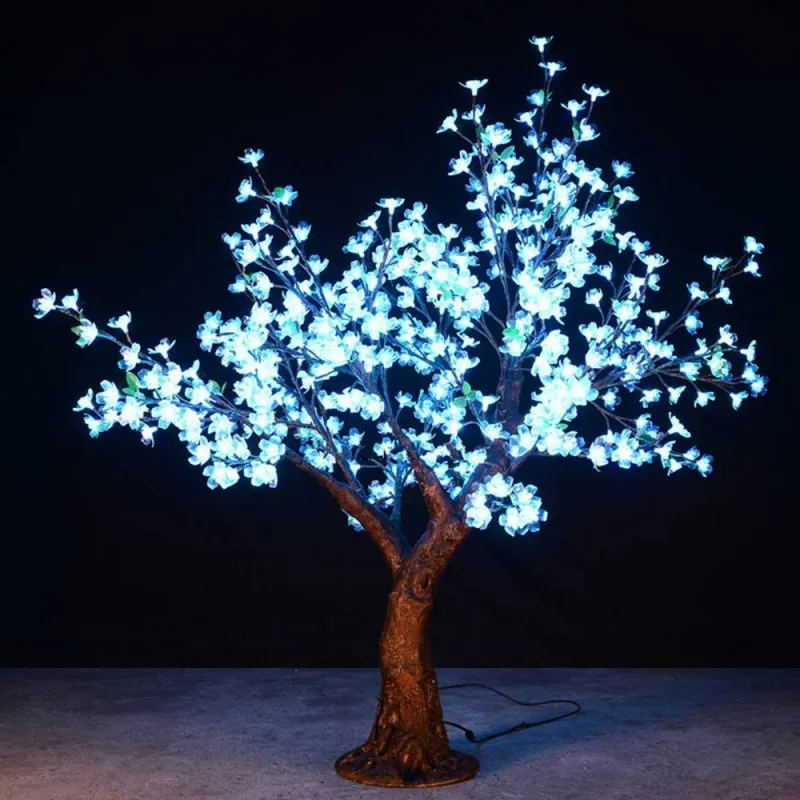 Wedding Decoration LED Cherry Blossom Tree Light Luminaria 1.5M Chrismas Tree Lamp With Remote Landscape Outdoor Lighting