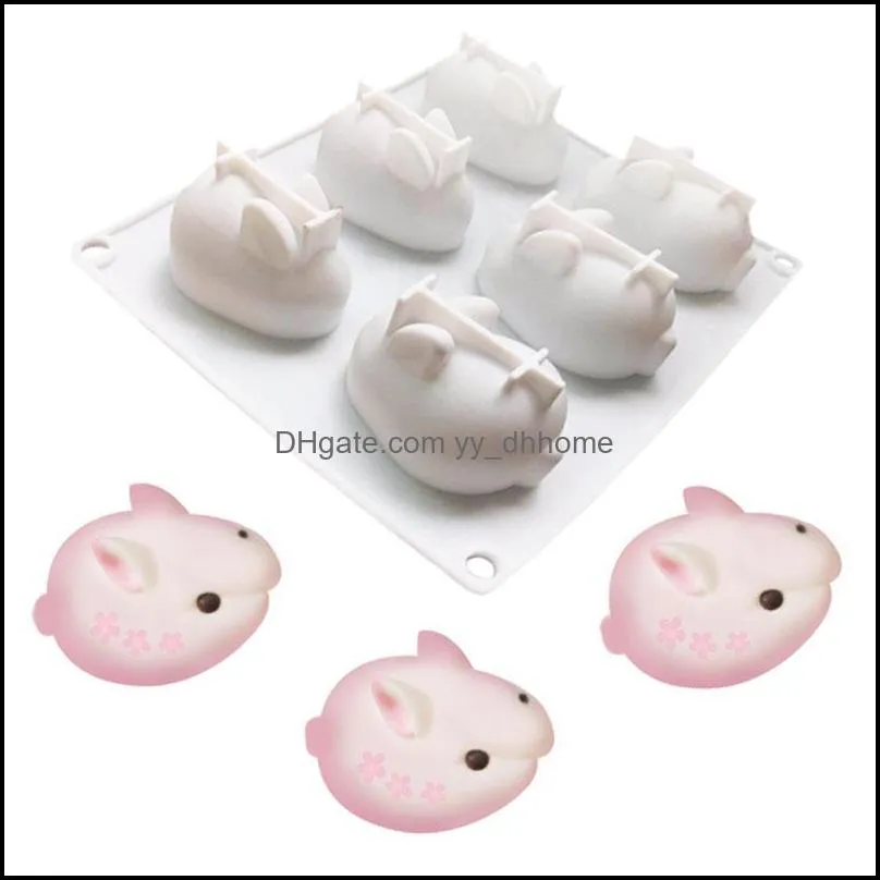 NEWBaking Moulds Network Rabbit Shape Silicone Mousse Dessert Mold Cake Decorating Tools Jelly Candy Chocolate Ice Cream Molds