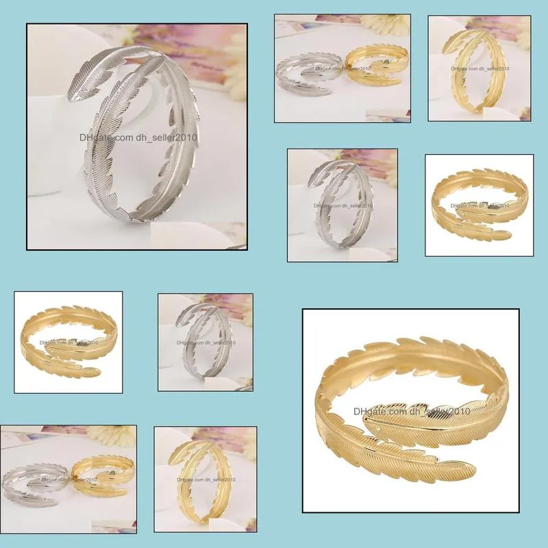charm bracelets fashion bangle gold metal 18k gold plated leaf bracelet open cuff bracelets & bangle
