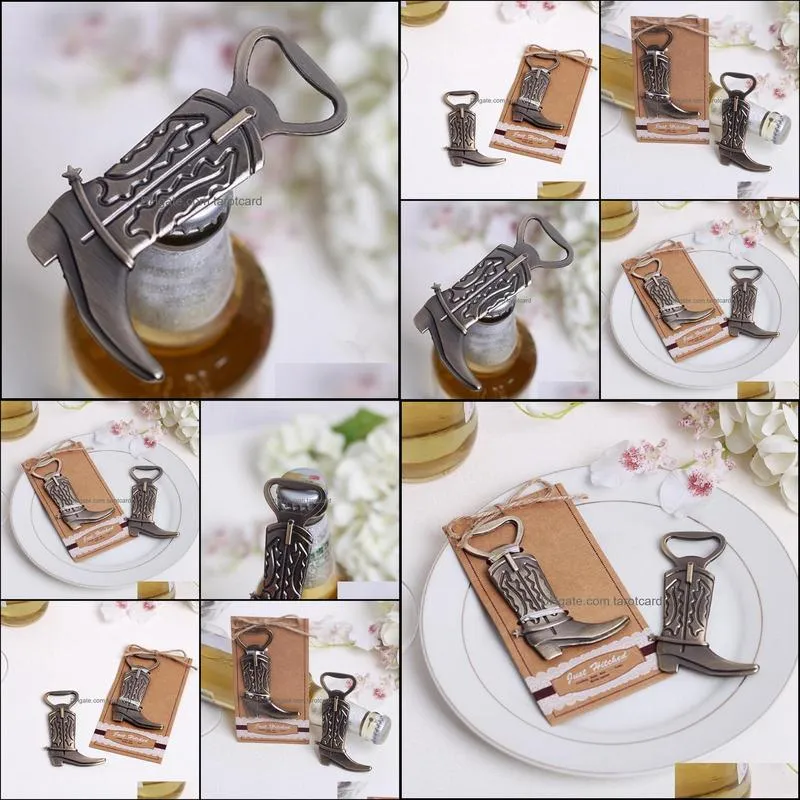 Creative Hitched  Boot Bottle Opener For Western Birthday Bridal Wedding Favors And Party Gifts