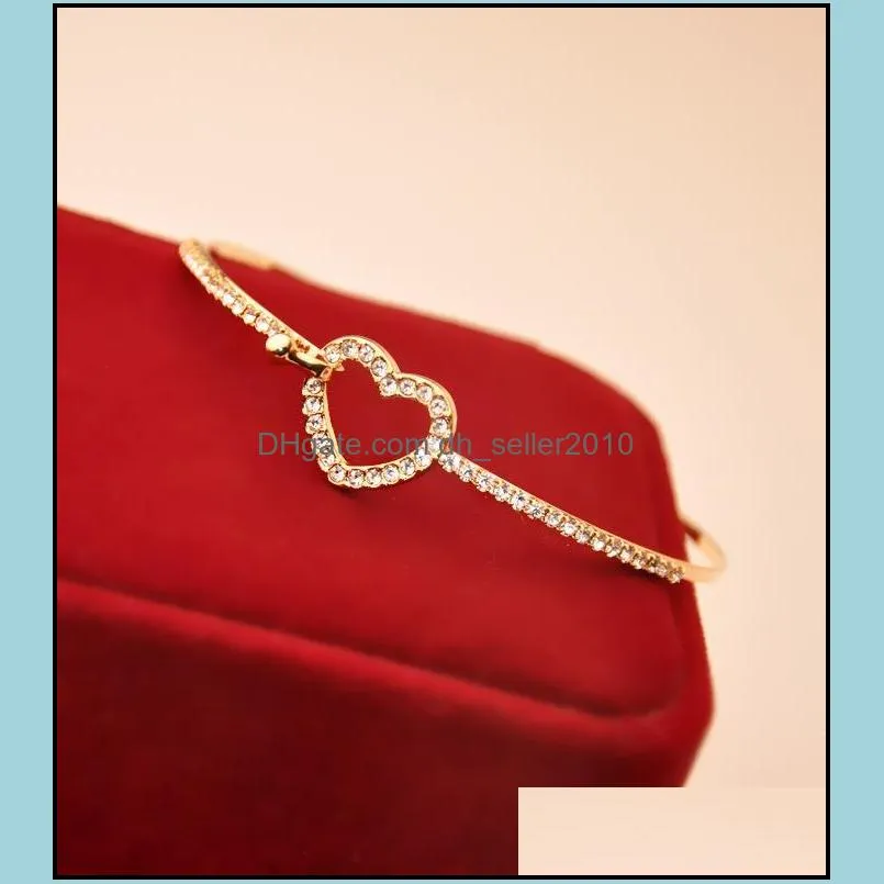 charm bracelets blanks for women rose gold rhinestone fox pendant opening cuff bracelets bangles