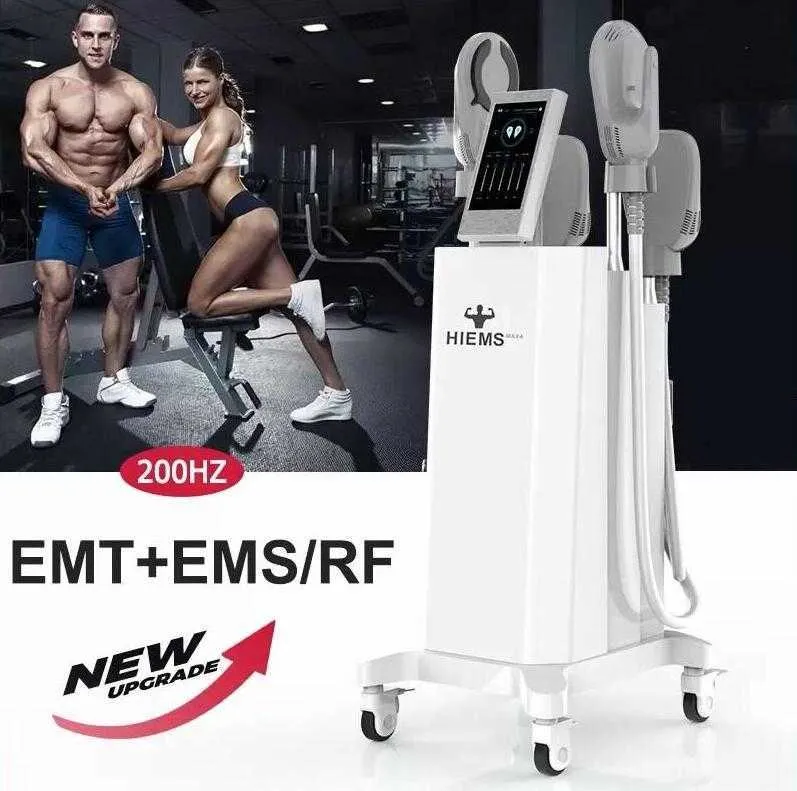 Original HIEMS MAX4 Powerful body shape with RF 4 handles high intensity Muscle built Stimulator Body Slimming Machine Fitness Fat Burning