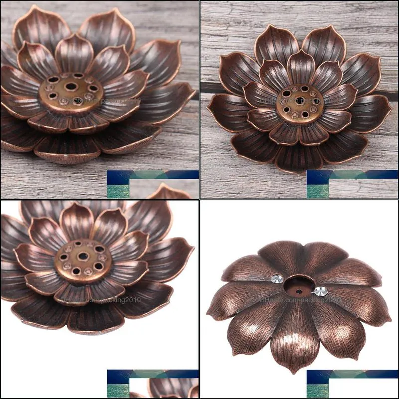 Alloy Incense Burner Mini Stick Stand Aromatherapy Burner Temple Teahouse Home Decoration Lotus Holder