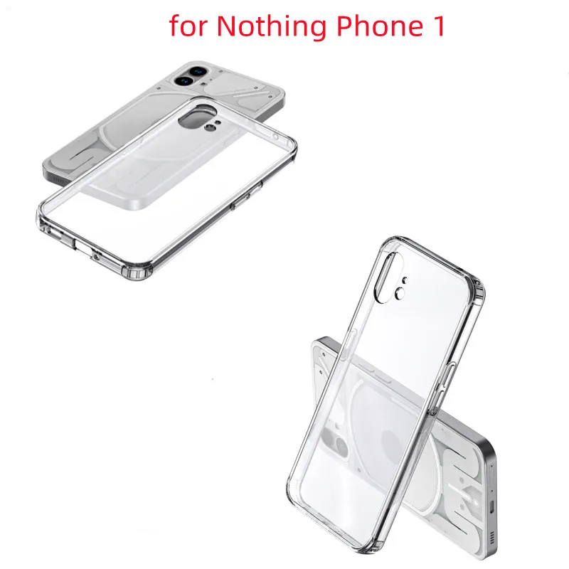 Custodia per telefono Crystal Clear per Nothing Phone 1 Soft TPU Bumper Trasparente Antiknock Back Shell per PC