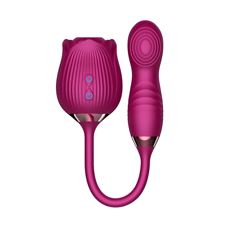 Розовая толкающая сосание вибраторов секс -игрушка для женщины анал двойной головы