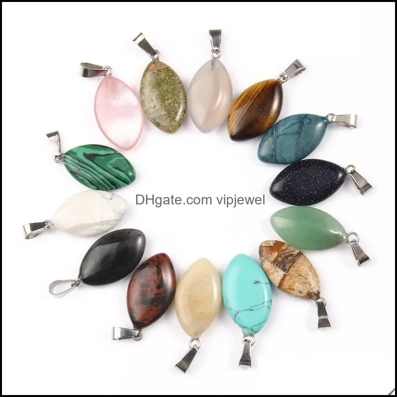 mixed natural stone gem pendant love heart star charms pendants for jewelry making diy bracelet necklace accessories