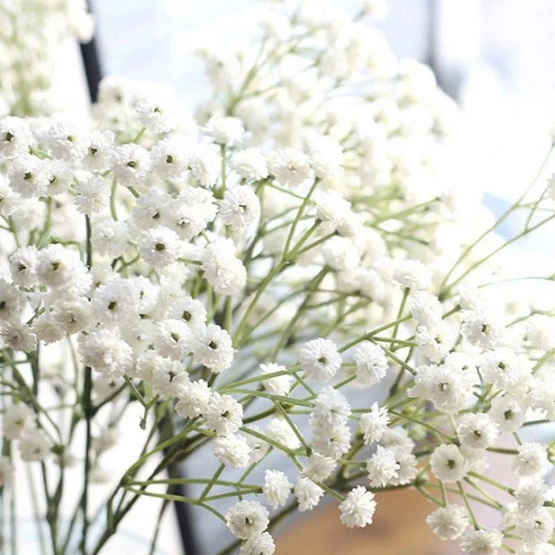 Decoratieve bloemen kransen 90heads kunstmatige valse baby's adem gypsophila trouwhuis decoratie verjaardag diy po rekwisieten bloem bloemen