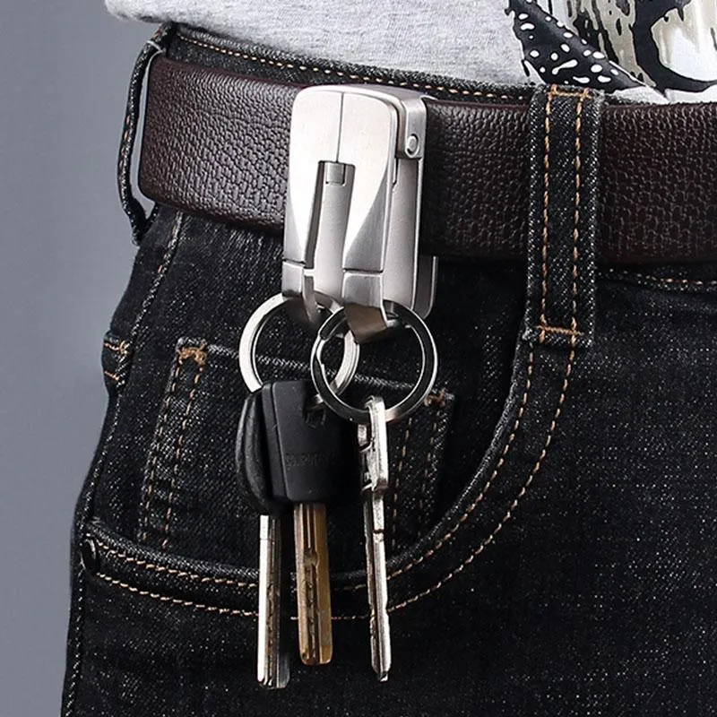 Luxury 304 Stainless Steel Double Hook Waist Pocket Keychain For Men  Perfect Fathers Day Gift From Alley66, $10.47
