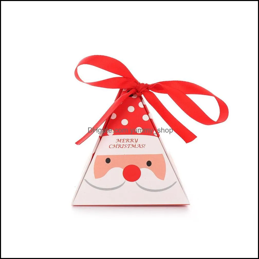 Christmas Decorations 30pcs/lot Xmas Paper Gift Bag Tree Candy Carrier Present Boxes With Ribbon Party Decor Storage Bags1