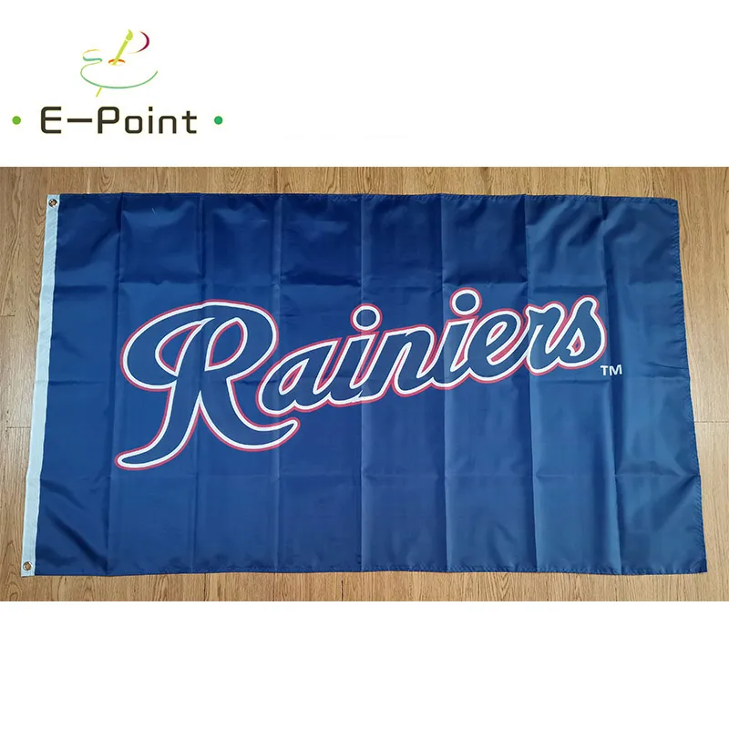 MiLB Tacoma Rainiers Bandeira 3*5ft (90cm*150cm) Poliéster Banner decoração voando casa jardim Presentes festivos