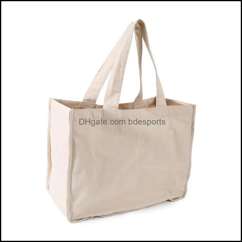 Storage Bags Canvas Bag Women Big Reusable Grocery Large Tote Cotton Shoulder Supermarket