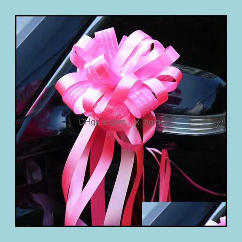 party decoration lazy person two color pull bow wedding car coloured ribbon flower ball products sell well with various pattern zwl471