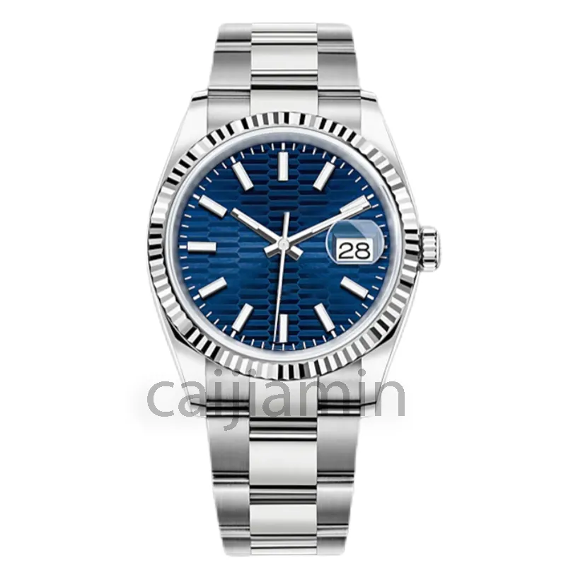 Cai Jiamin - Men's Watch Men's Automatic Watch All Stainless Steel Strap Blue Fashionable Night Glow Watch Montre de Luxe