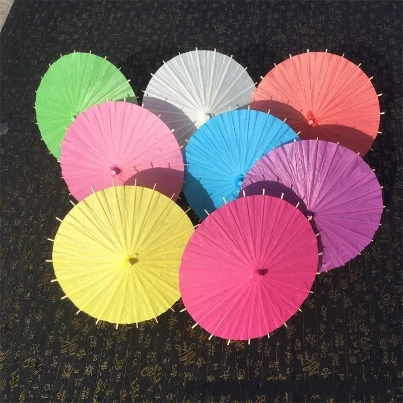 60cm Chinese Japanesepaper Parasol Paper Umbrella For Wedding Bridesmaids Party Favors Summer Sun Shade Kid Size