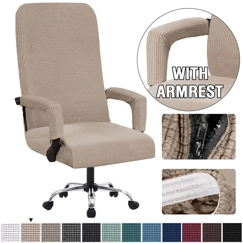 Stoelbedekkingen Spandex Anti-Dirty Computer Cover Modern Elastic Polyester Office Gemakkelijk wasbaar te worden verwijderd met armleuning Coverchair