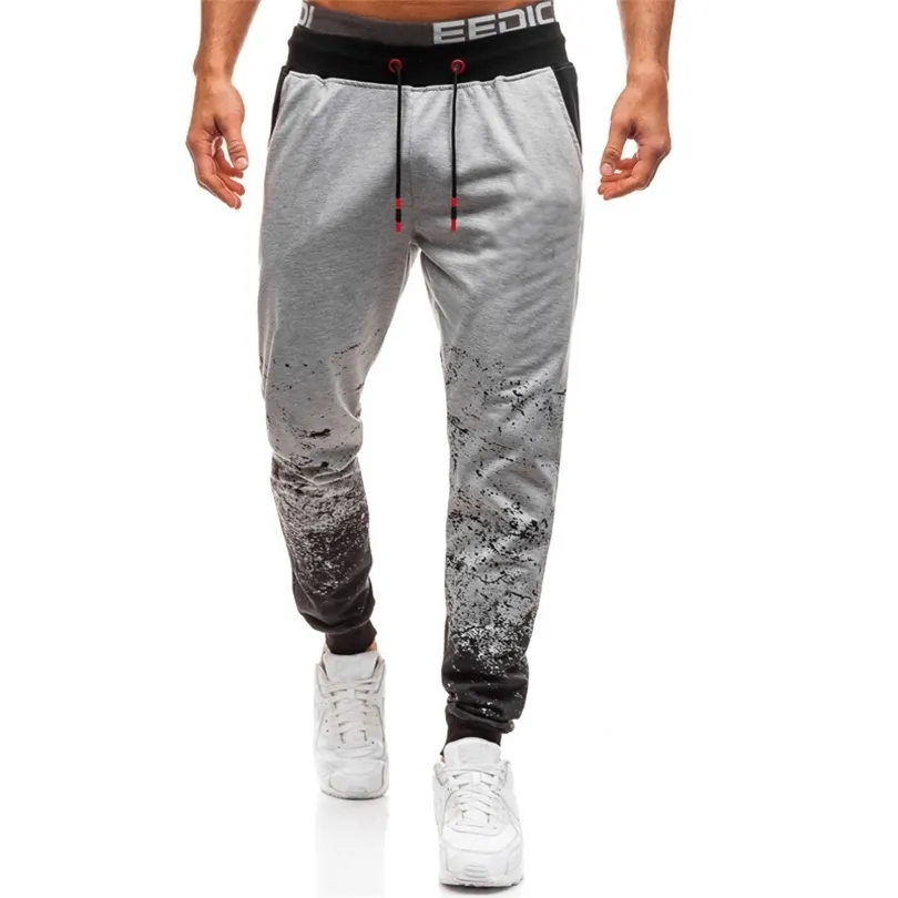 Pantaloni da uomo casual in cotone moda elastico in vita pantaloni larghi in maglia pantaloni da uomo stampati pantaloni da jogging Abbigliamento uomo T200422