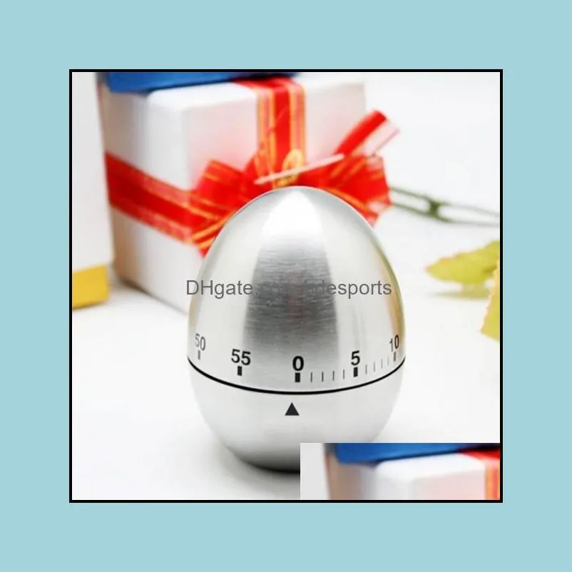 Mechanical Egg Fruit Kitchen Timers Countdown 60 Minutes Alarm Stainless Steel Cooking Tool Home Timer Eggs Dinning Accessaries