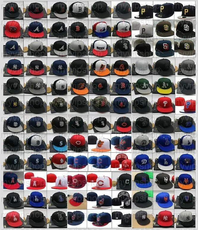 20235 MyVipShop All Team Baseball Caps de beisebol de beisebol esportes por atacado chapéus de futebol fechado