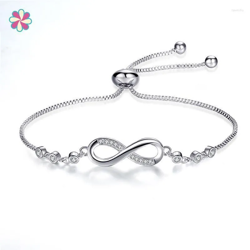 Länkkedja Trendiga armband smycken Kvinnor Girl Justerbar metall Braclet Bangle W118 Fawn22