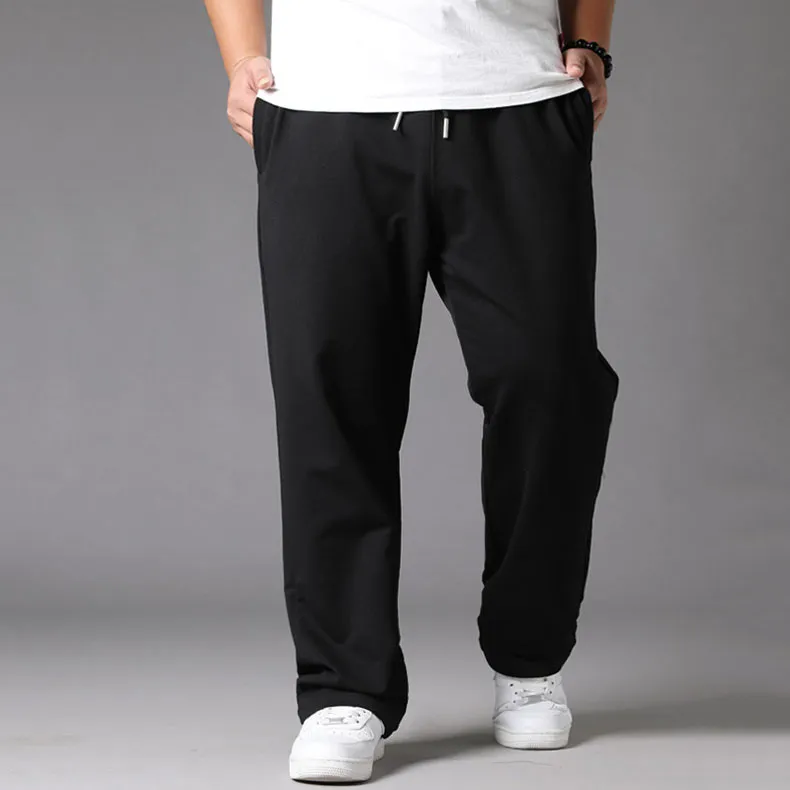 10XL Oversized Black Casual Pants Mens Breathable Sweatpants Elastic Waist Jogger Pants Quick Dry Baggy Trousers Men Streetwear 220621