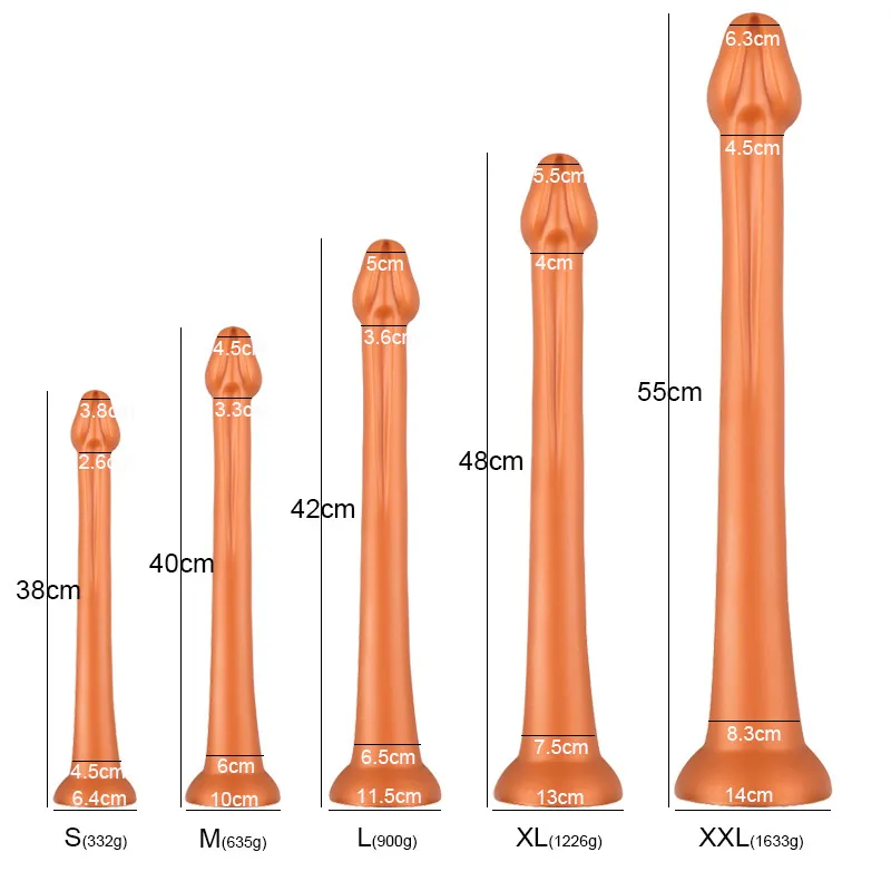 Mjuk silikon dildo anal gay plugg lång rumpa super enorm rumpa plug män prostata massage sexiga leksaker orm anus expander