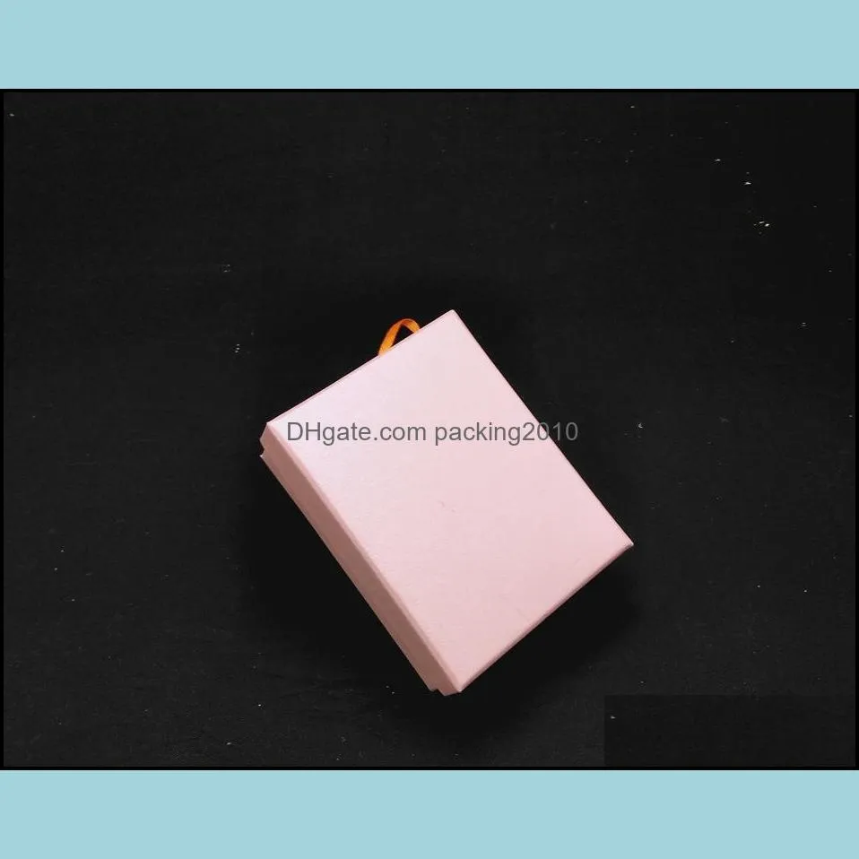 7*9*3cm Kraft paper box ring Earrings jewelry Pack Boxes Small Gift Box Wedding Party Candy Packaging Box