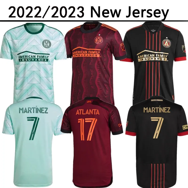 21 22 23 mls Atlanta United FC Soccer Jerseys 2021 2022 Away Black Maillots de Foot Martínez Barco Robinson Damm Football Shirt