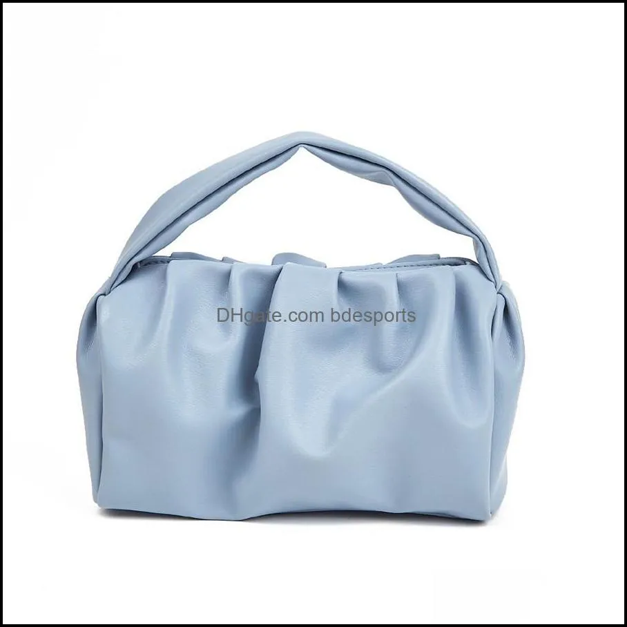 Japanese simple cloud bag ins texture solid color ladies handbag trend all-match net red hand bag cosmetic