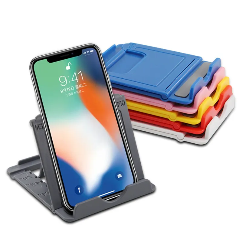 Phone Holder Desk Stand para Mobile Tripod iPhone Xsmax 12 13 Pro Huawei Xiaomi Mi 9 Suportes dobráveis ​​de plástico