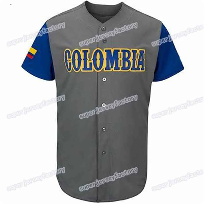 49 Julio Teheran Men Colombia 2017 World Baseball Classic Jersey Custom Women/Youth High Quality All Stitched Baseball Jerseys