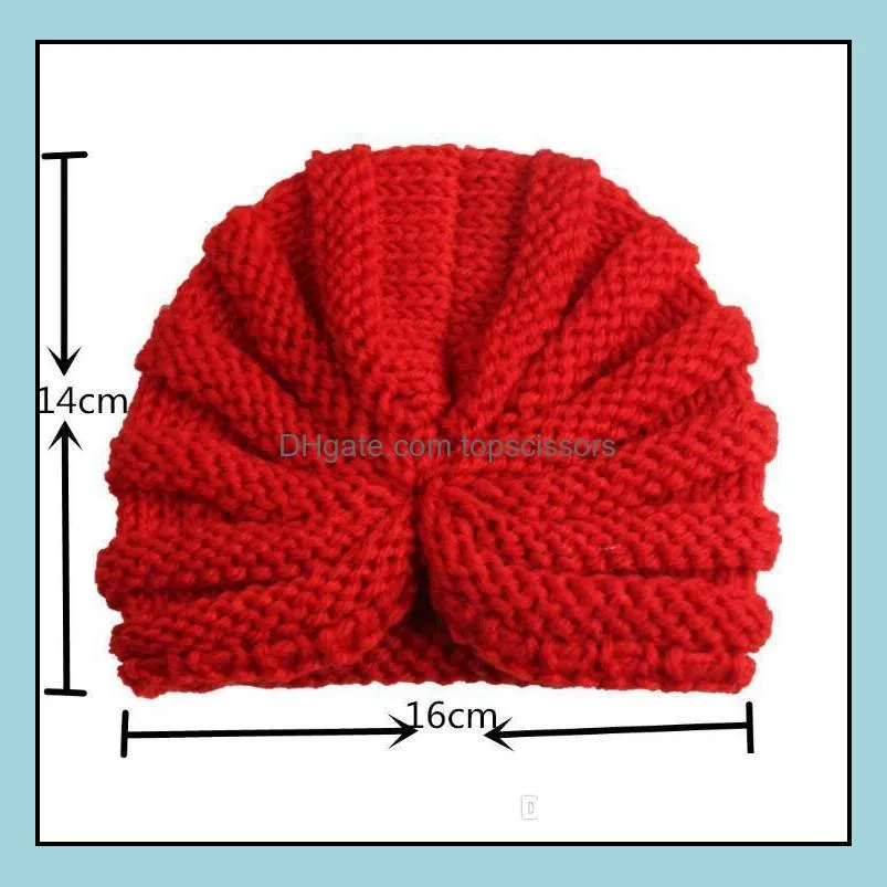 Ins Baby Girls Boy Wool hollowed Caps Kids Knitting Wool Crochet Hat Infant Toddler Boutique Indian Turban Spring Autumn