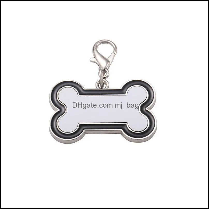 party favor sublimation stainless steel cat and dog-brand military brand pendant metal pet dog id card necklace lettering