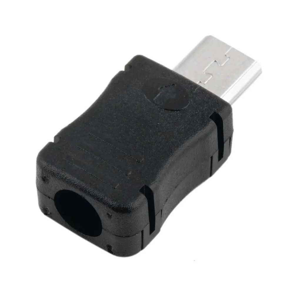 MK5P Connector Micro USB 5 Pin 5p t Port Male Plug Socket Connectors Plastkåpan för DIY lödd