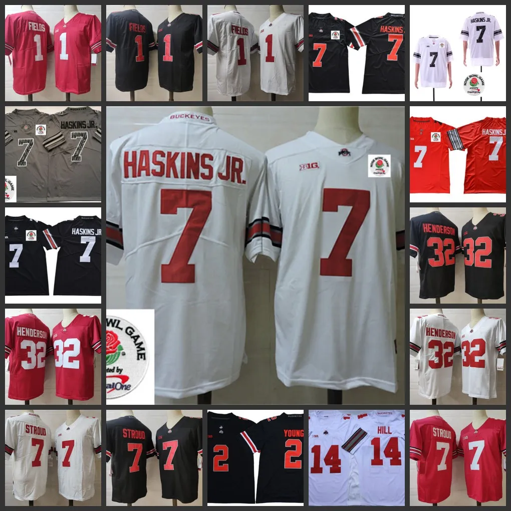 7 Dwayne Haskins Jr. Jersey NCAA Ohio State Buckeyes Stitched Football College Haskins Jerseys Justin Fields Chase Young Master Teague K.J. Hill 32 TreVeyon Henderson