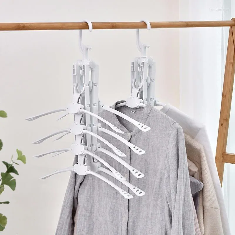 In 1 Folding Clothes Hangers 360 Degree Rotating Multifunction Space Saving Storage Hanger Travel Magic For & Racks