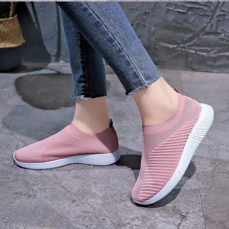 Dames Knit Sok Schoenen Parijs Designer Sneakers Platte Platform Lichtgewicht Trainers Hoge Kwaliteit Mesh Comfortabele Casual Sneakers 7 Kleuren