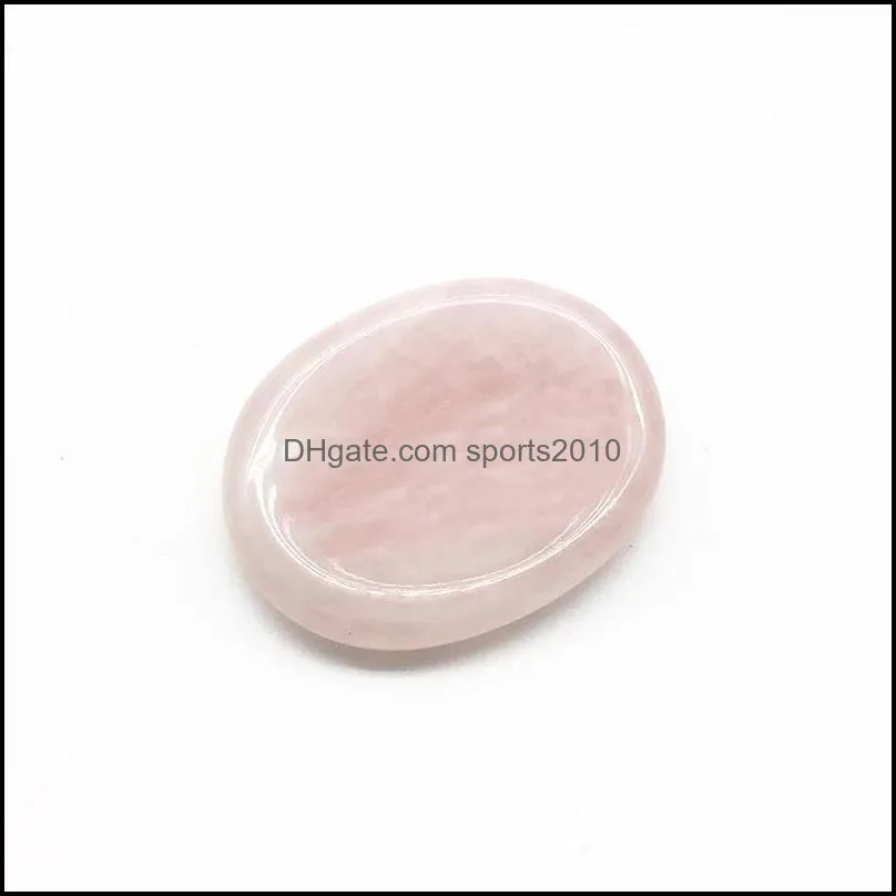 worry stone thumb gemstone artware natural rose quartz healing crystal therapy reiki treatment spiritual minerals massage palm gem sports2010