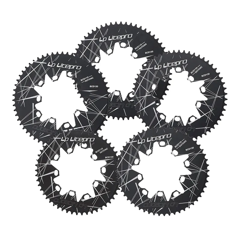 Ellips Folding Rower Chainring Chainswheels 110mm 130mm BCD Aluminium Stopowe Rowerowe Rowerowe Rowerowe Korbki Płyta Oval 52/54 / 56/58 / 60T