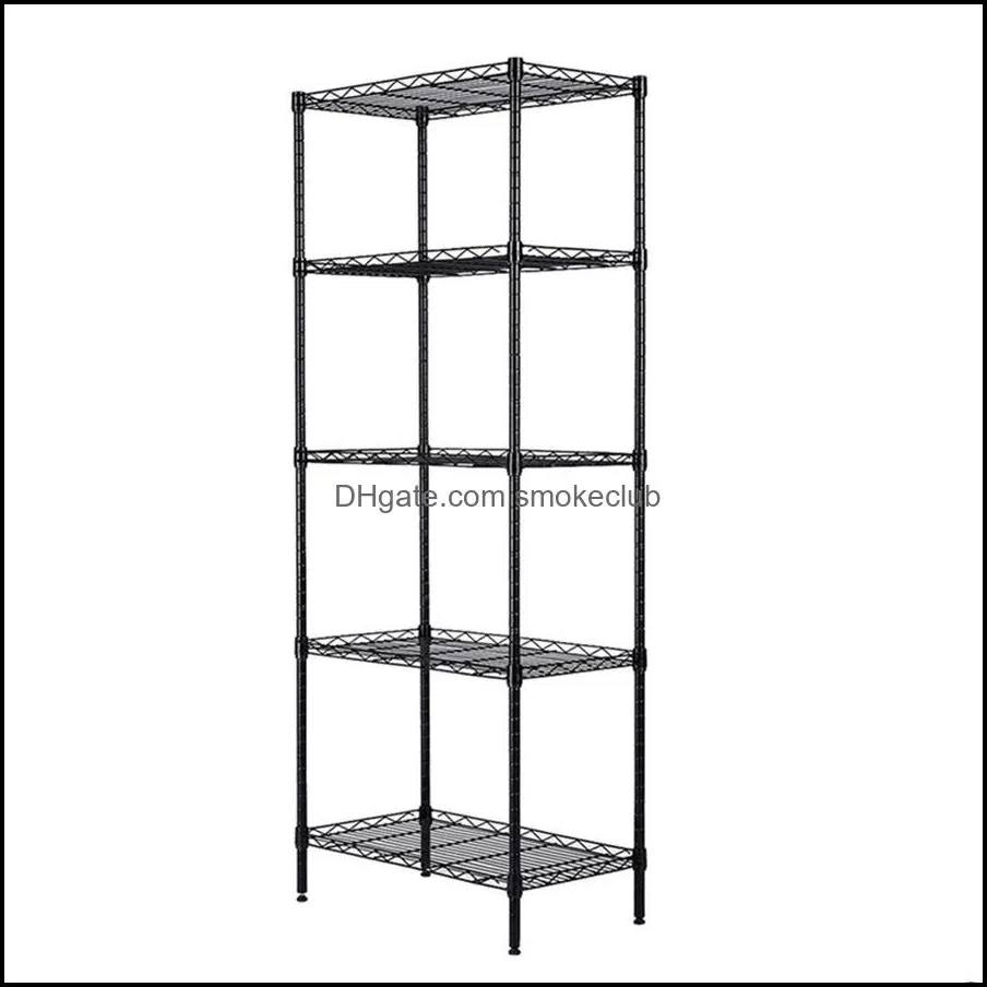 Changeable Assembly Floor Standing Carbon Steel Storage Rack Blacka03284F