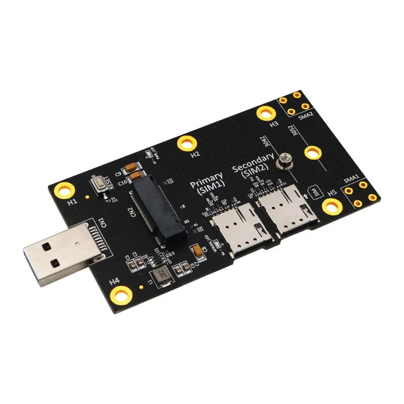 Computerkabels connectoren M.2 M2 naar USB 3.0 Adapter Riser Dual Nano Sim Card Slots voor WWAN LTE Module Converter ExpansionComputer