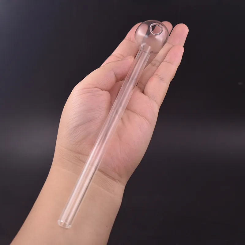 wholesale 유리 흡연 핸들 파이프 Dab Rigs bong 액세서리 용 직선 8 인치 유리 오일 버너 파이프