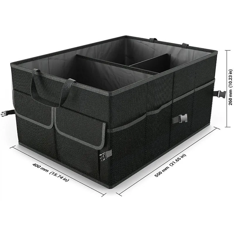 Sacos de armazenamento Organizador de porta-malas dobrável de vários fins de carros de grande capacidade com tampa e relevo reforçado